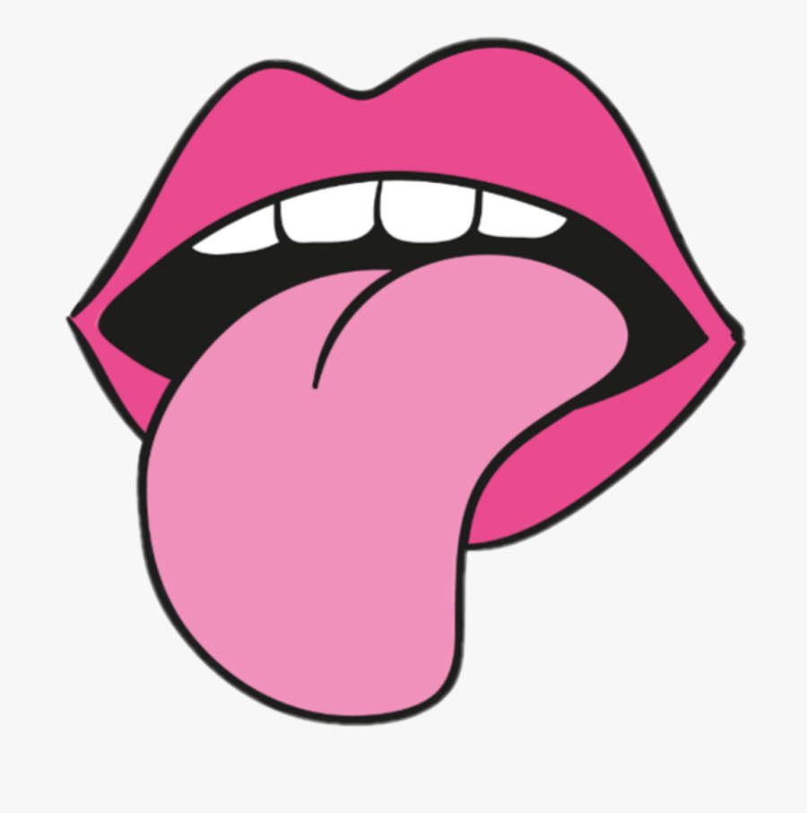 #mouth #language #openmouth #lips #red #stickers #picsart - Tongue Clipart, Transparent Clipart