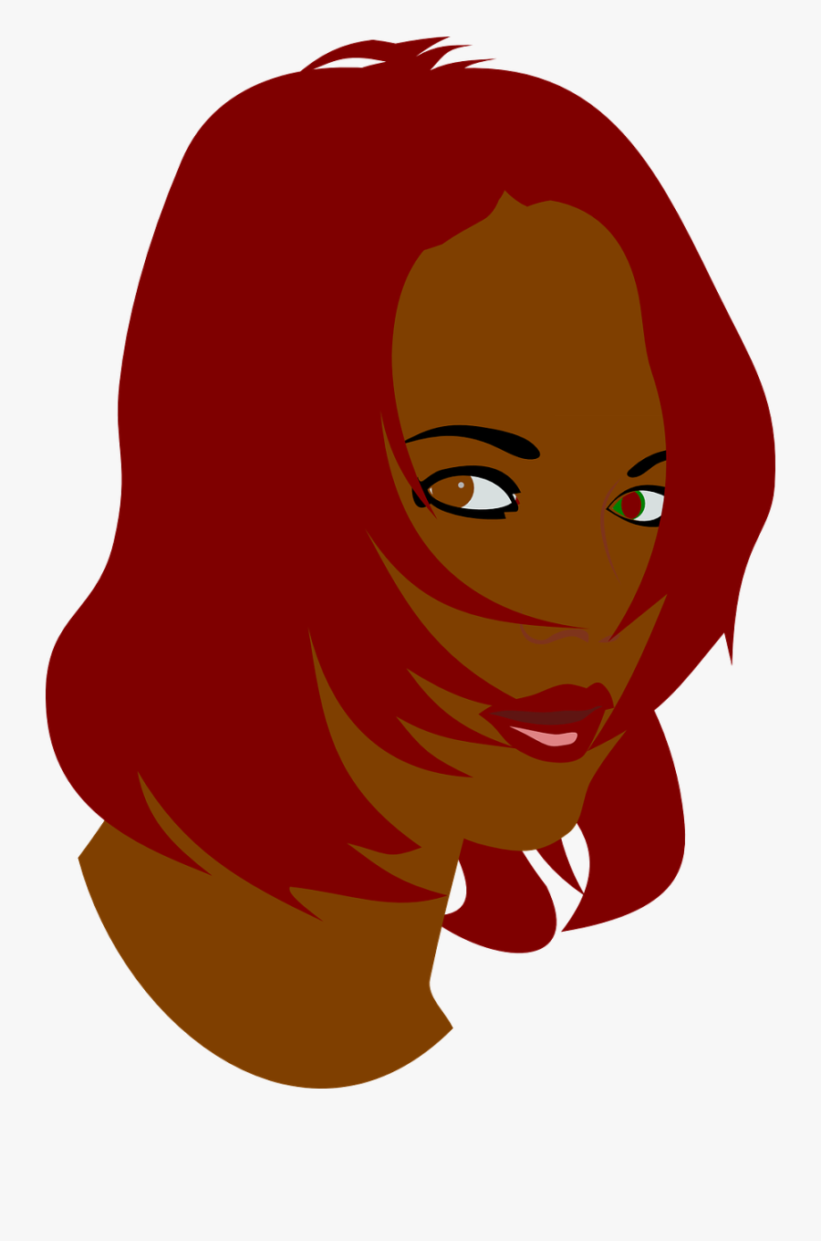 Woman Red Hair Brown Free Picture - Mulher Cabelo Vermelho Em Desenho, Transparent Clipart