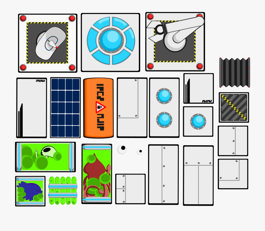 Space Platformer Assets - Circle, Transparent Clipart