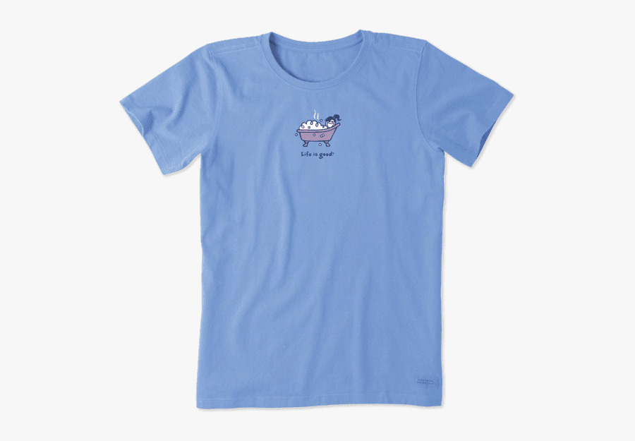 Women"s Bubble Bath Vintage Crusher Tee - Life Is Good Bear, Transparent Clipart