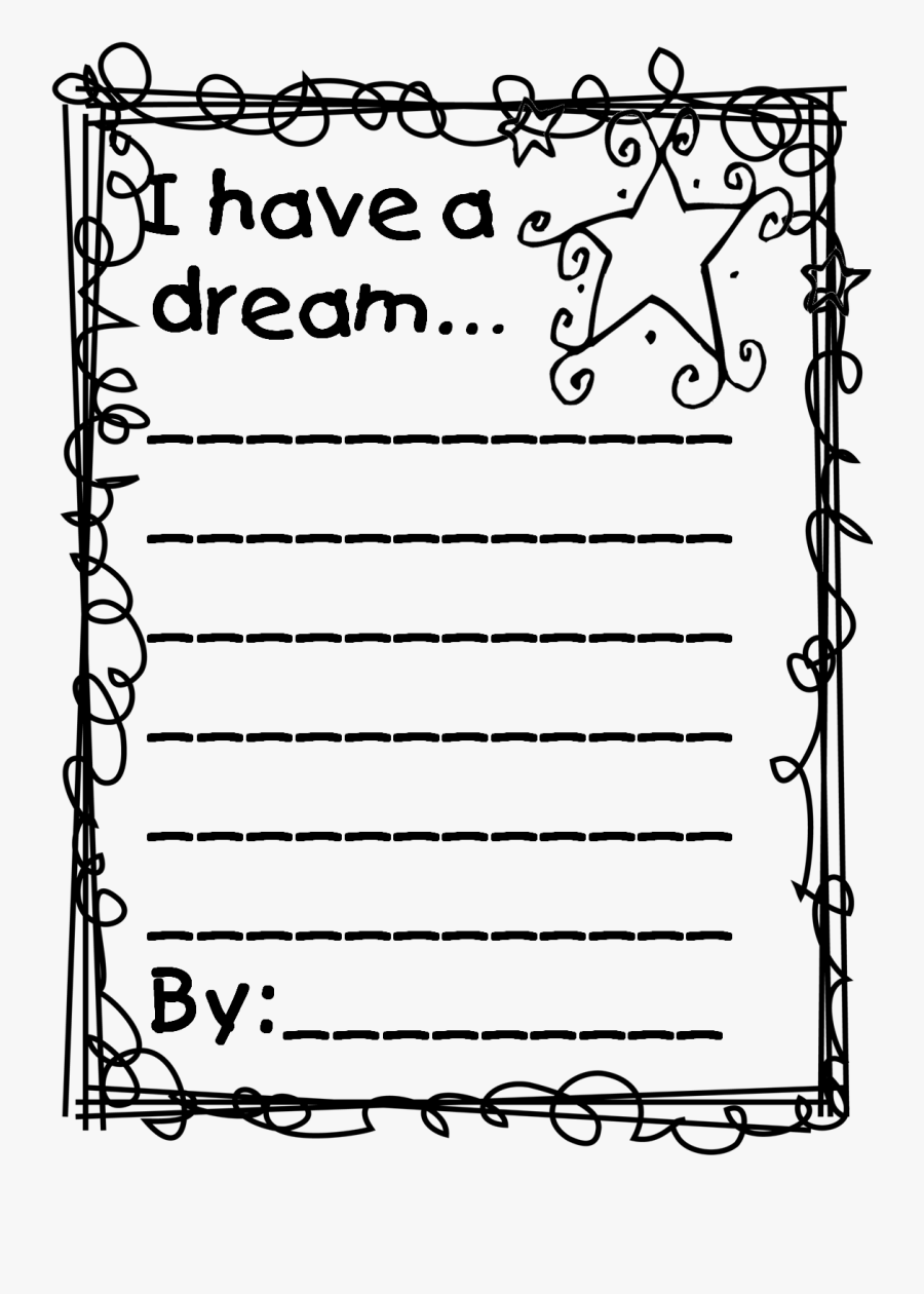 Mlk Coloring Pages - School Black And White Border, Transparent Clipart