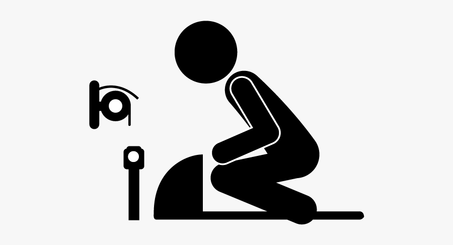 Squat Toilet Pictogram, Transparent Clipart