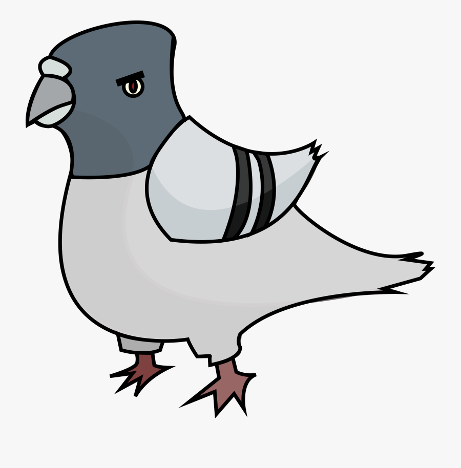 Pidgeons Clipart Logo - Cartoon Pigeon Png, Transparent Clipart