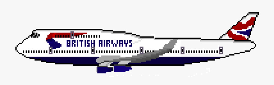 Transparent British Airways Logo Png - Airplane Pixel Art Png, Transparent Clipart