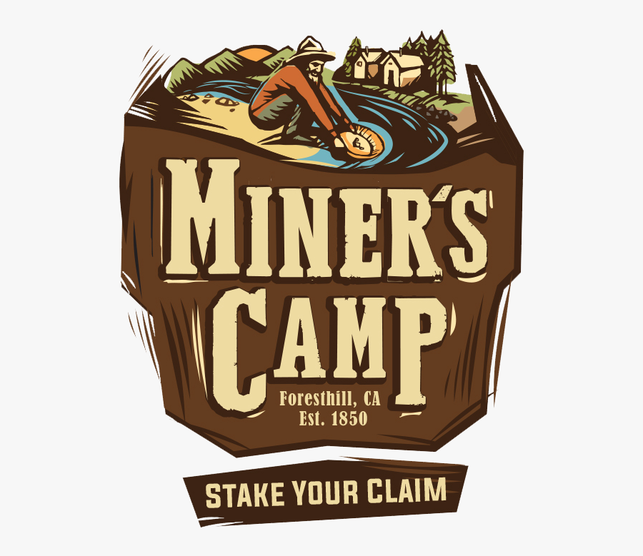 Camping Clipart Mountain Cabin - Miners Camp Foresthill Ca, Transparent Clipart