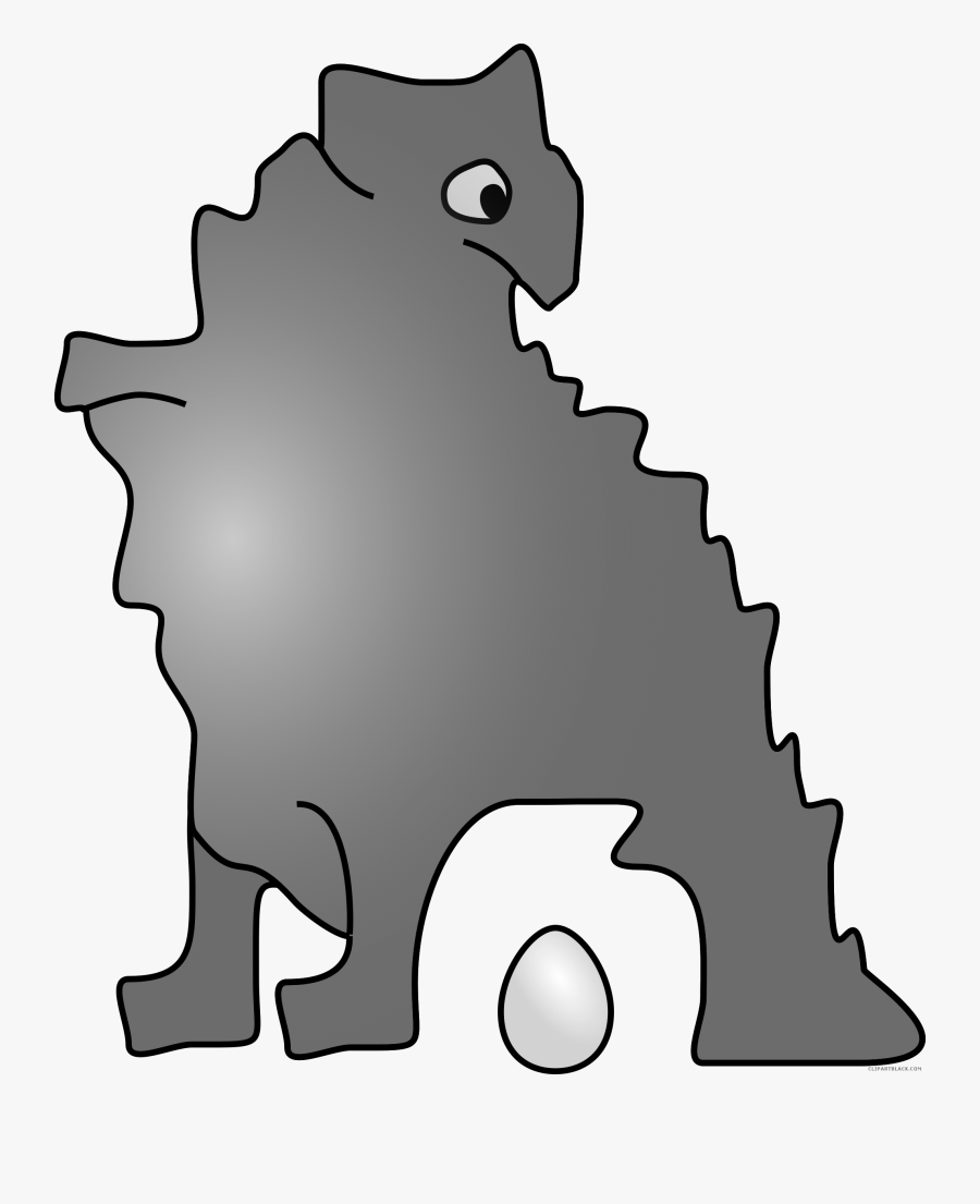 Dinosaur Egg Animal Free Black White Clipart Images - Dinosaur, Transparent Clipart