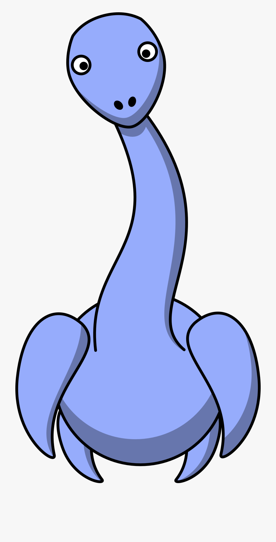 Transparent Cute Dinosaur Silhouette Clipart - Cartoon Plesiosaur Clipart, Transparent Clipart