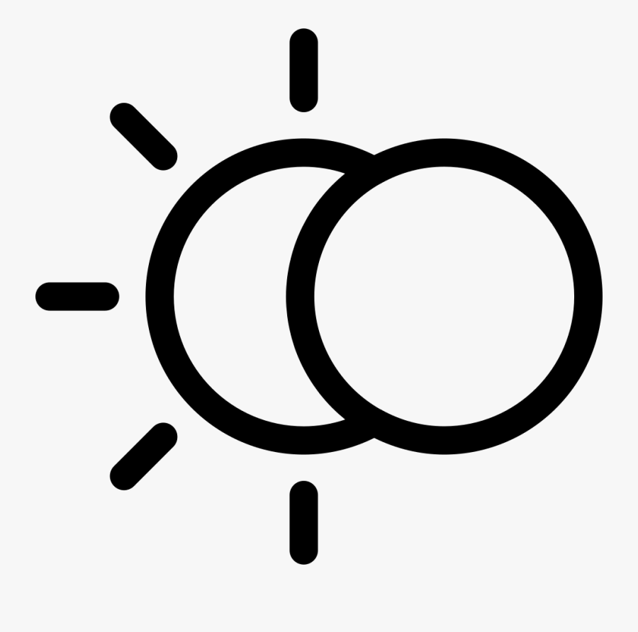 Eclipse Clipart Svg - Adjust Brightness Sun Logo, Transparent Clipart