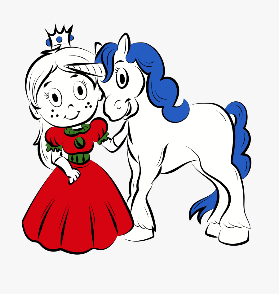 Printable Princess Unicorn Coloring Pages, Transparent Clipart