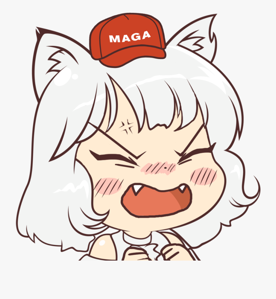 Maga Face Cartoon White Facial Expression Line Art - Momiji Inubashiri Awoo, Transparent Clipart
