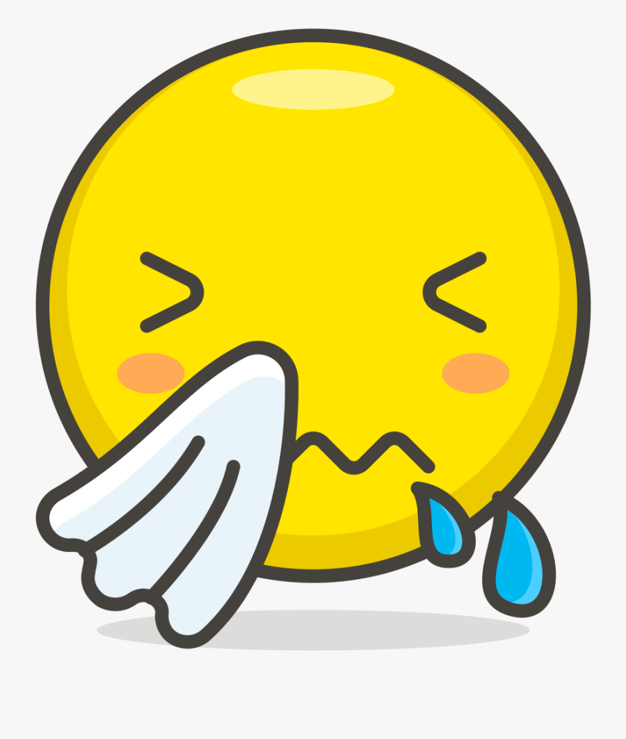 076 Sneezing Face - Sneezing Emoji Clipart, Transparent Clipart