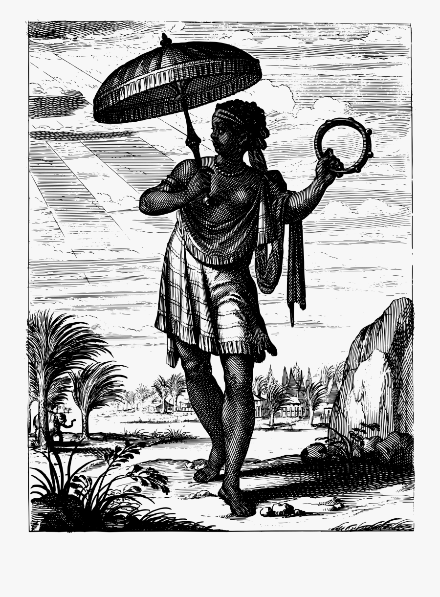 African Woman With Umbrella Clip Arts - Africa (l'afrique), Transparent Clipart