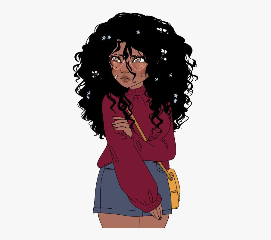 Beautiful Black Anime Characters, Transparent Clipart