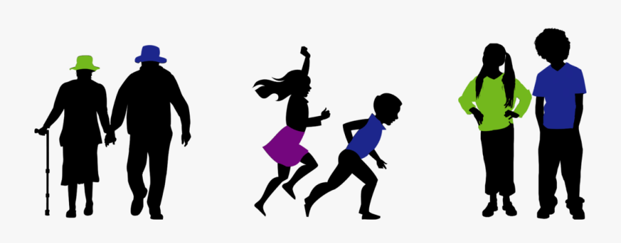 We Support Elderly Populations, In The Areas Of Health - Silhouette, Transparent Clipart