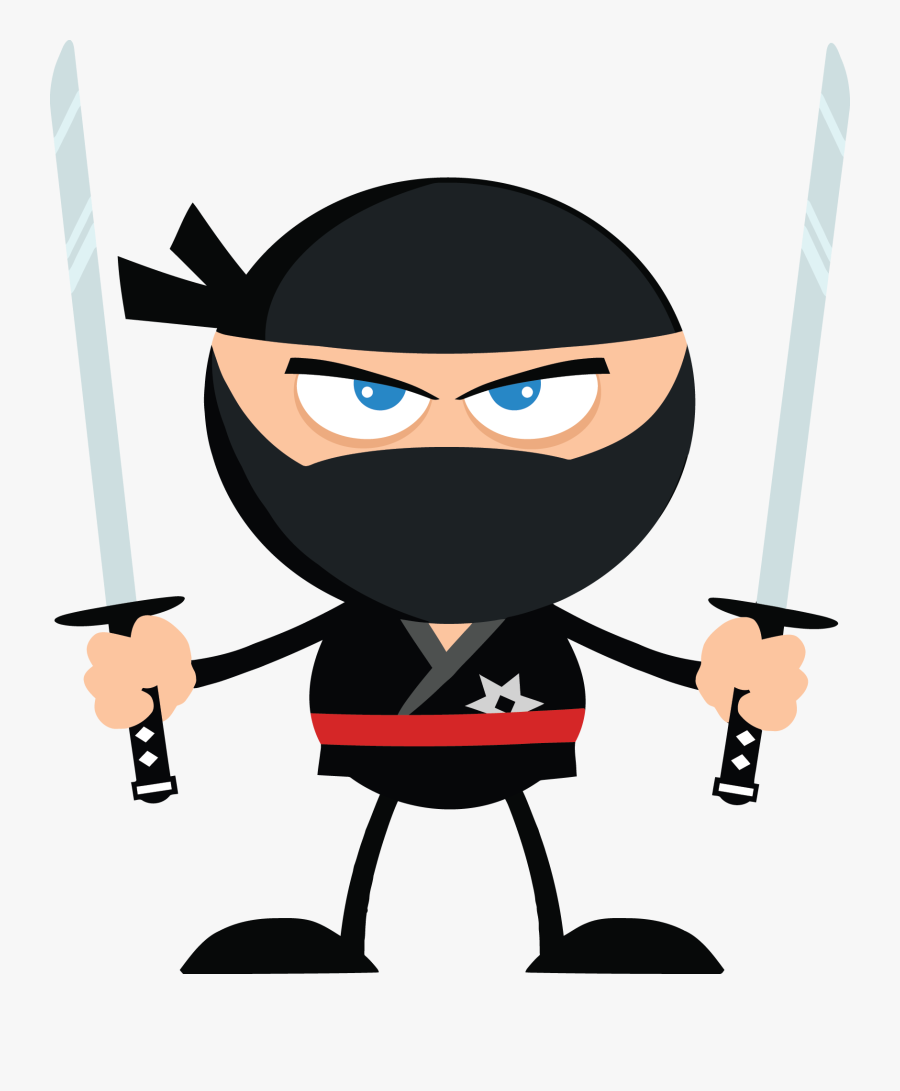 Ninja Warrior Cartoon, Transparent Clipart