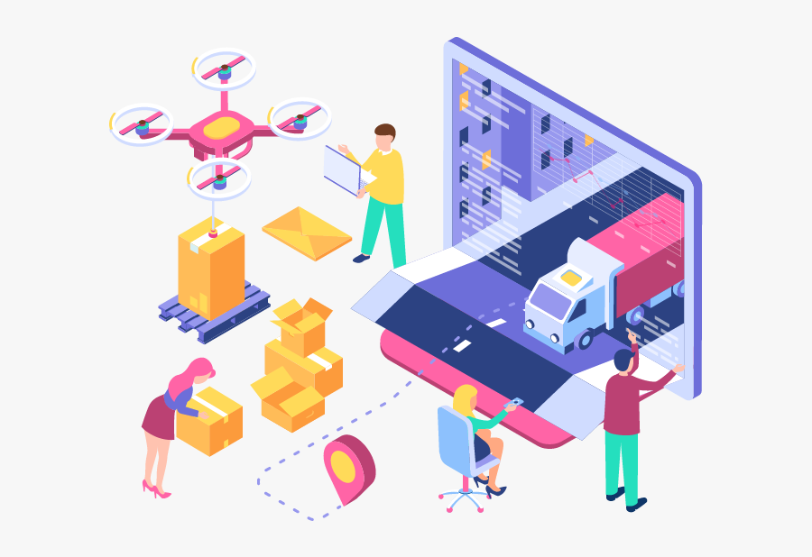 Ecommerce - Flat Design Delivery Man, Transparent Clipart