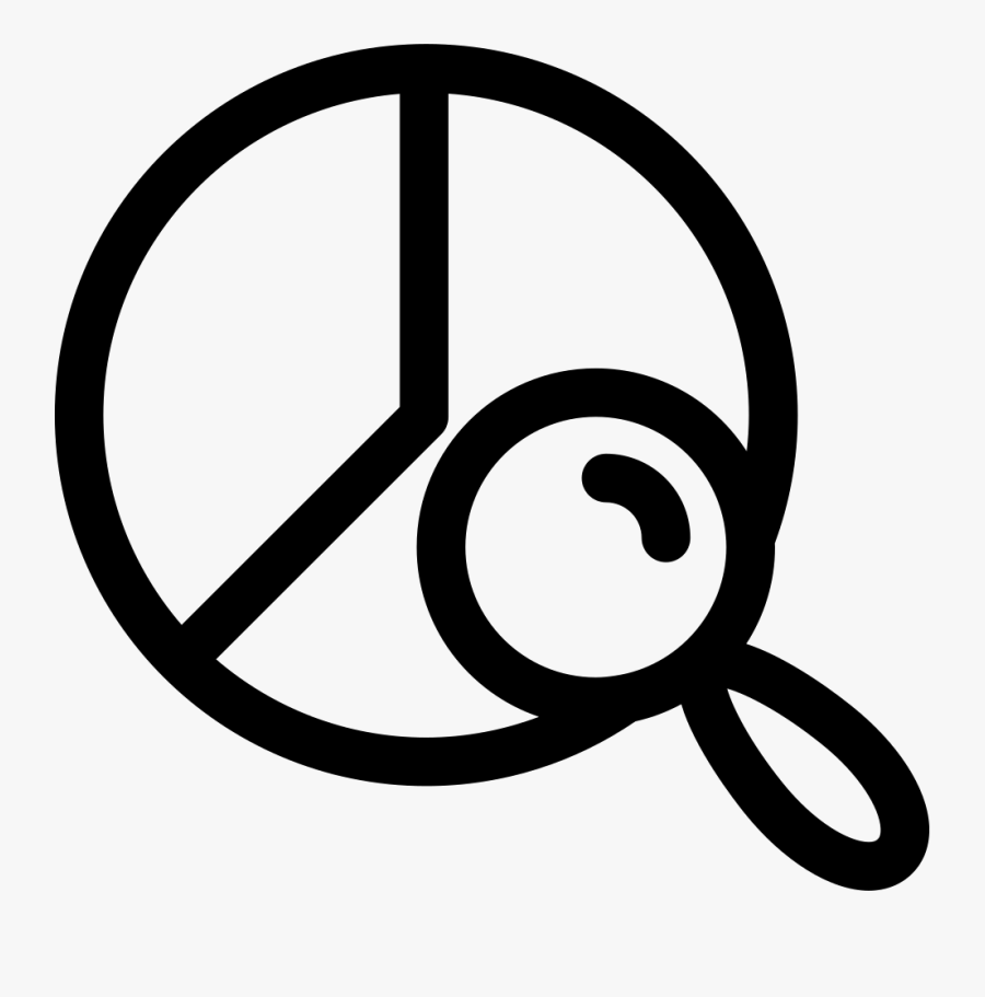 Magnifying Glass On Pie Chart Comments - Peace Symbols, Transparent Clipart