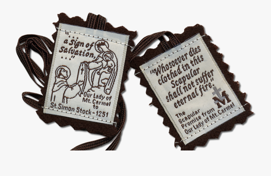 Brown Scapular Of Our Lady Of Mount Carmel, Transparent Clipart
