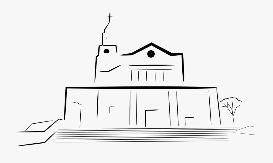 Monserrate Bogota Church Free Picture - Line Art, Transparent Clipart