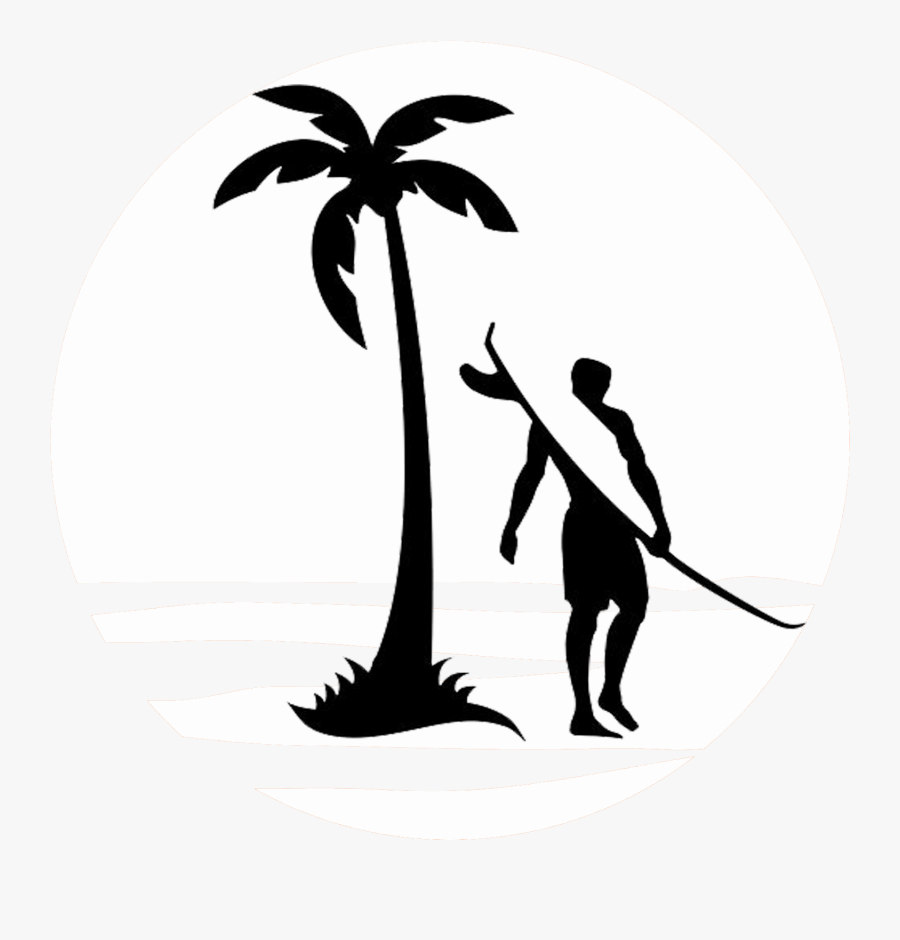Logo - Silhouette Palm Tree Stencil, Transparent Clipart