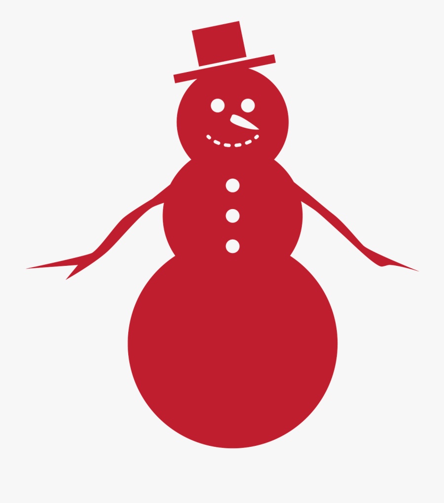 Red Frosty The Snowman, Transparent Clipart