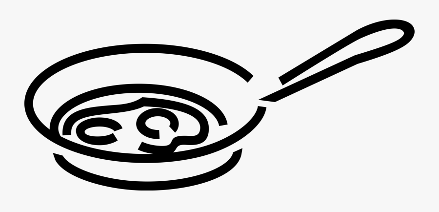 Vector Illustration Of Frying Pan, Frypan Or Skillet - Frying Pan, Transparent Clipart