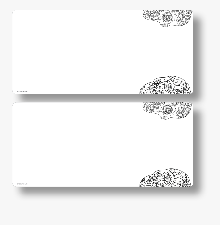 Skull Magnetic Fridge Whiteboards By Stick With Sam - Illustration, Transparent Clipart