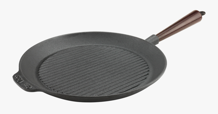 Cast Iron Grill Pan 28cm Wood Handle - 南部 鉄製 グリルパン, Transparent Clipart