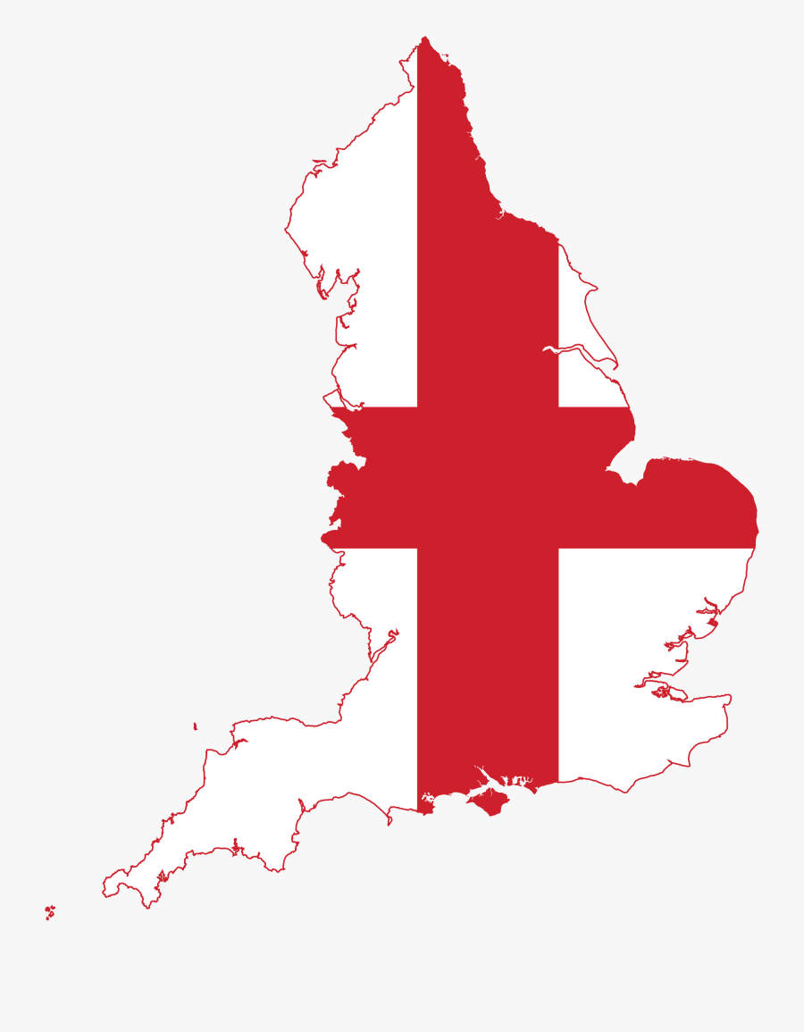 England Flag Png - England Map And Flag, Transparent Clipart
