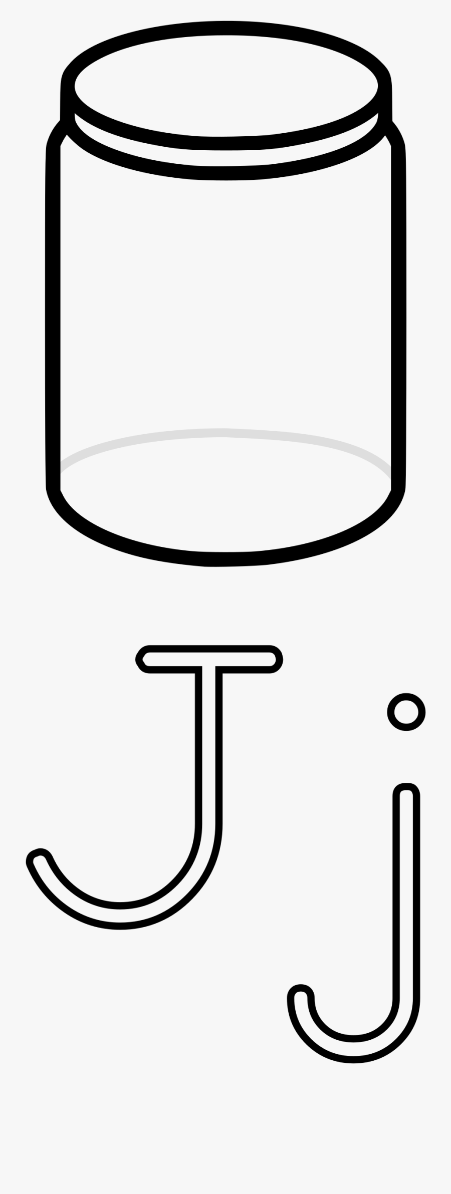 J Is For Jar Clip Arts - Jar Coloring Page, Transparent Clipart