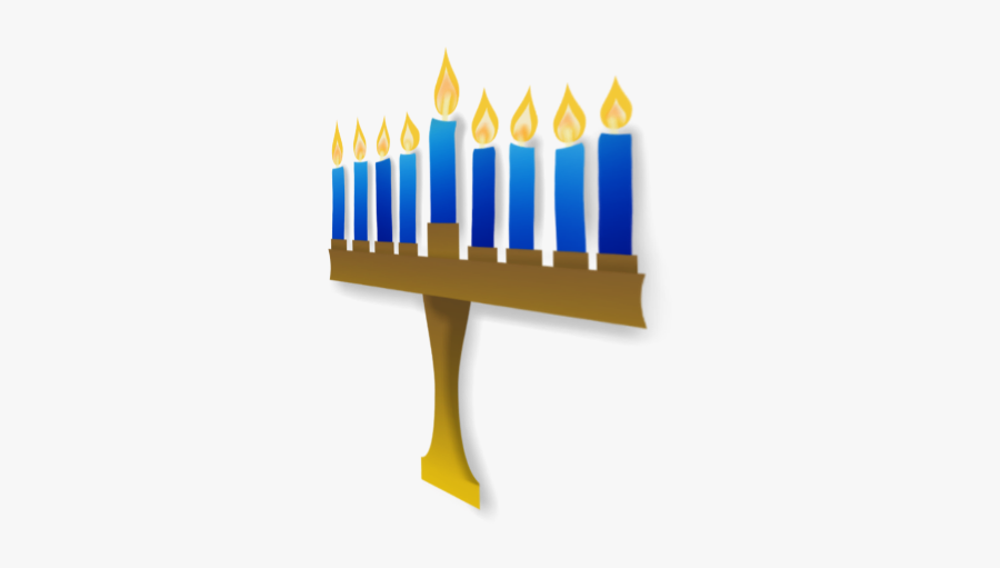Freetoedit Menorah Schanukkah Candles Blue - Birthday, Transparent Clipart
