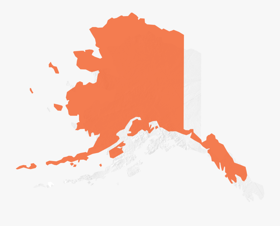 Simple Alaska Map, Transparent Clipart