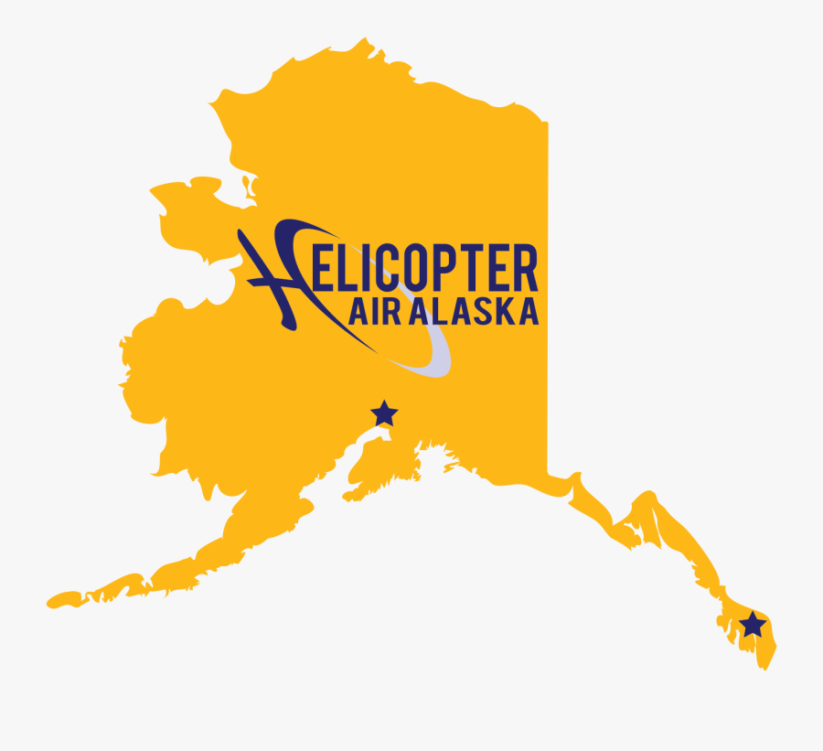Helicopter Air Alaska - Alaska Map Vector, Transparent Clipart