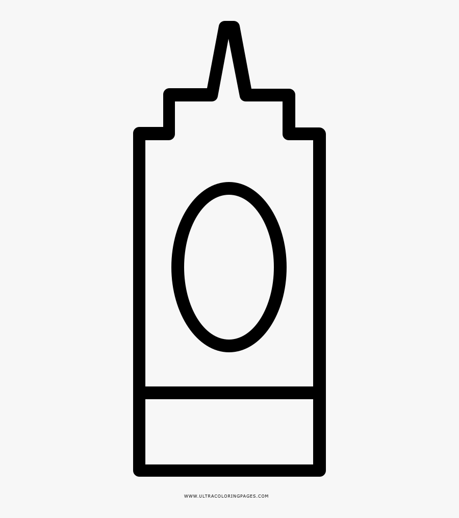 Ketchup Coloring Page - Circle, Transparent Clipart