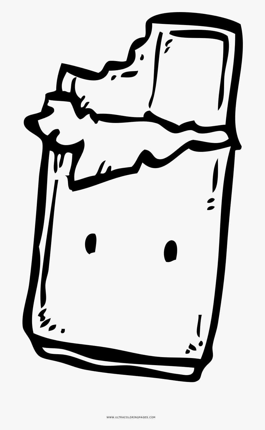 Chocolate Coloring Page, Transparent Clipart