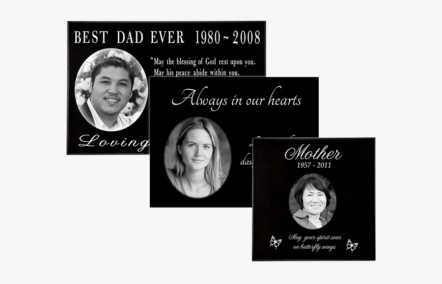 Baby Footprint Photo Etch On Black Granite, Transparent Clipart