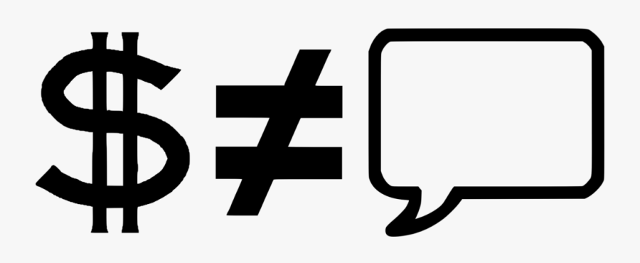 Kisscc0 Equals Sign Symbol Logo Money Is Not Speech - Nerovná Se Znak, Transparent Clipart