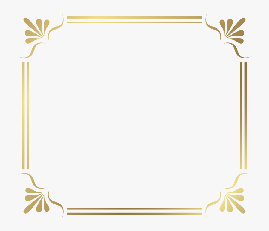 Gold Border Frame Png File - Border Lines Png, Transparent Clipart