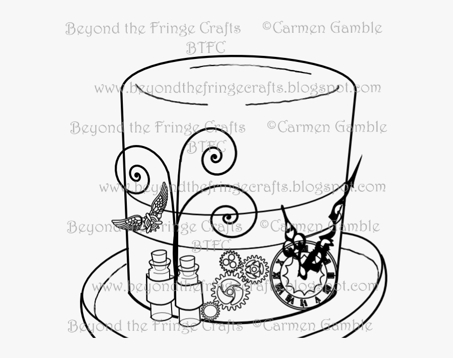 Beyond The Fringe Hat - Line Art, Transparent Clipart