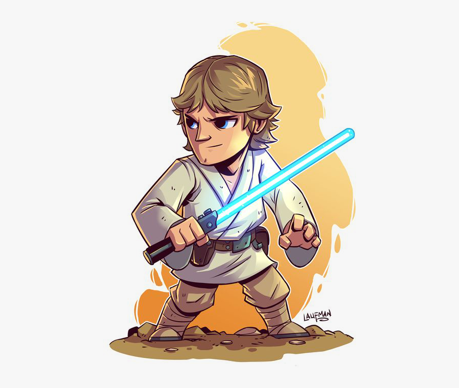 Star Wars Luke Skywalker Cartoon, Transparent Clipart