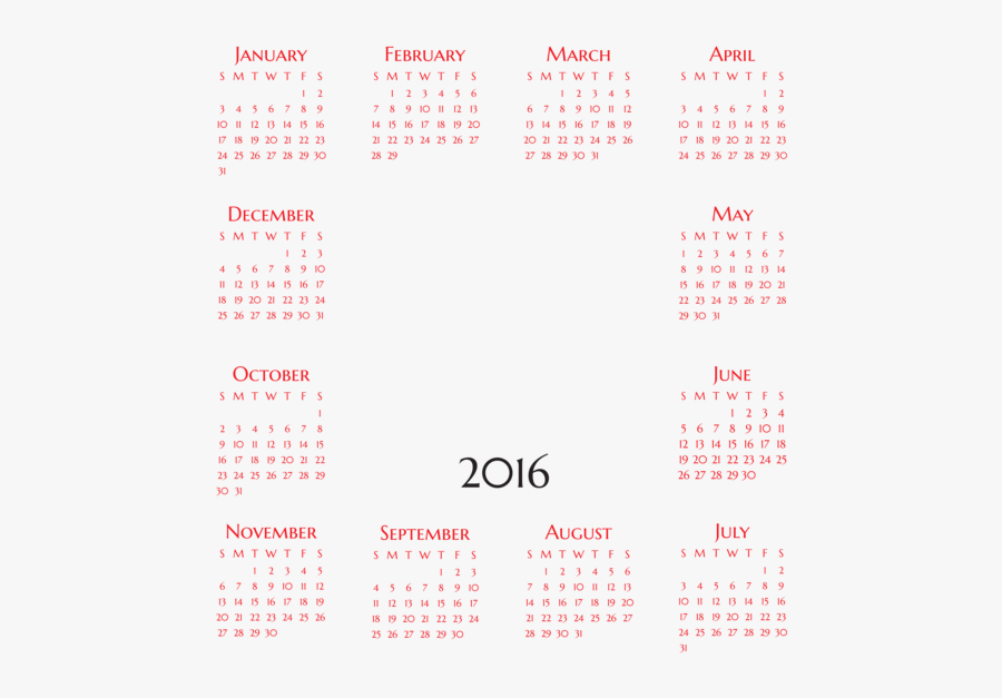 February Calendar Clip Art, Transparent Clipart