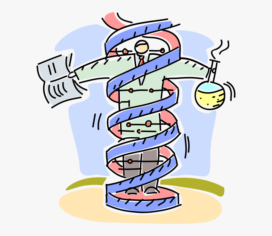 Vector Illustration Of Scientific Research With Double, Transparent Clipart