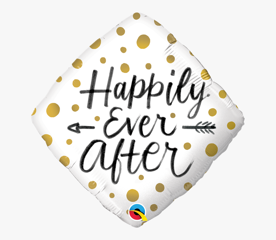 18 Inch Happily Ever After Gold Dots Foil Balloon - Qualatex, Transparent Clipart