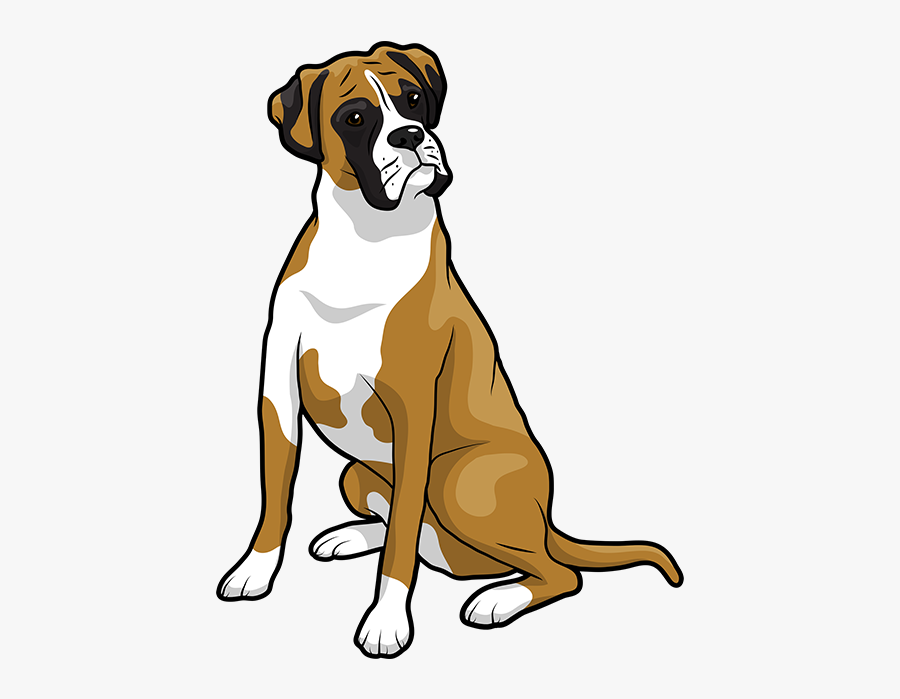 Boxer Emoji & Stickers Messages Sticker-6 - Dog Boxer Art Vector, Transparent Clipart
