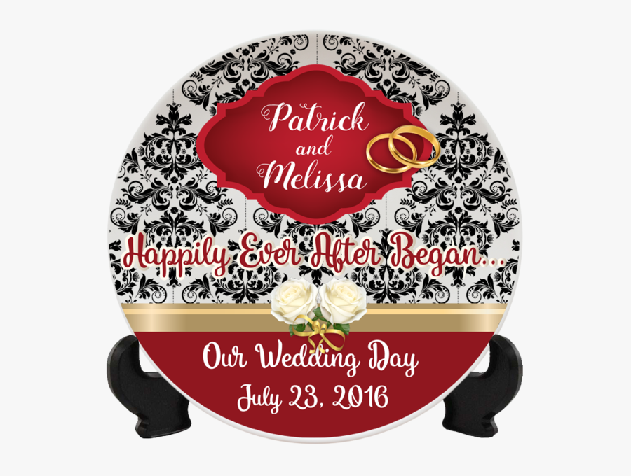 Happily Ever After Began On Wedding Keepsake Personalized - Illustration, Transparent Clipart