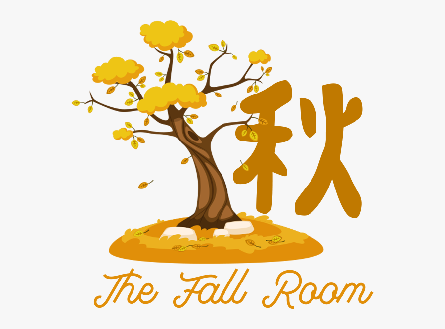 The Fall Room - Cartoon Tree Four Seasons, Transparent Clipart