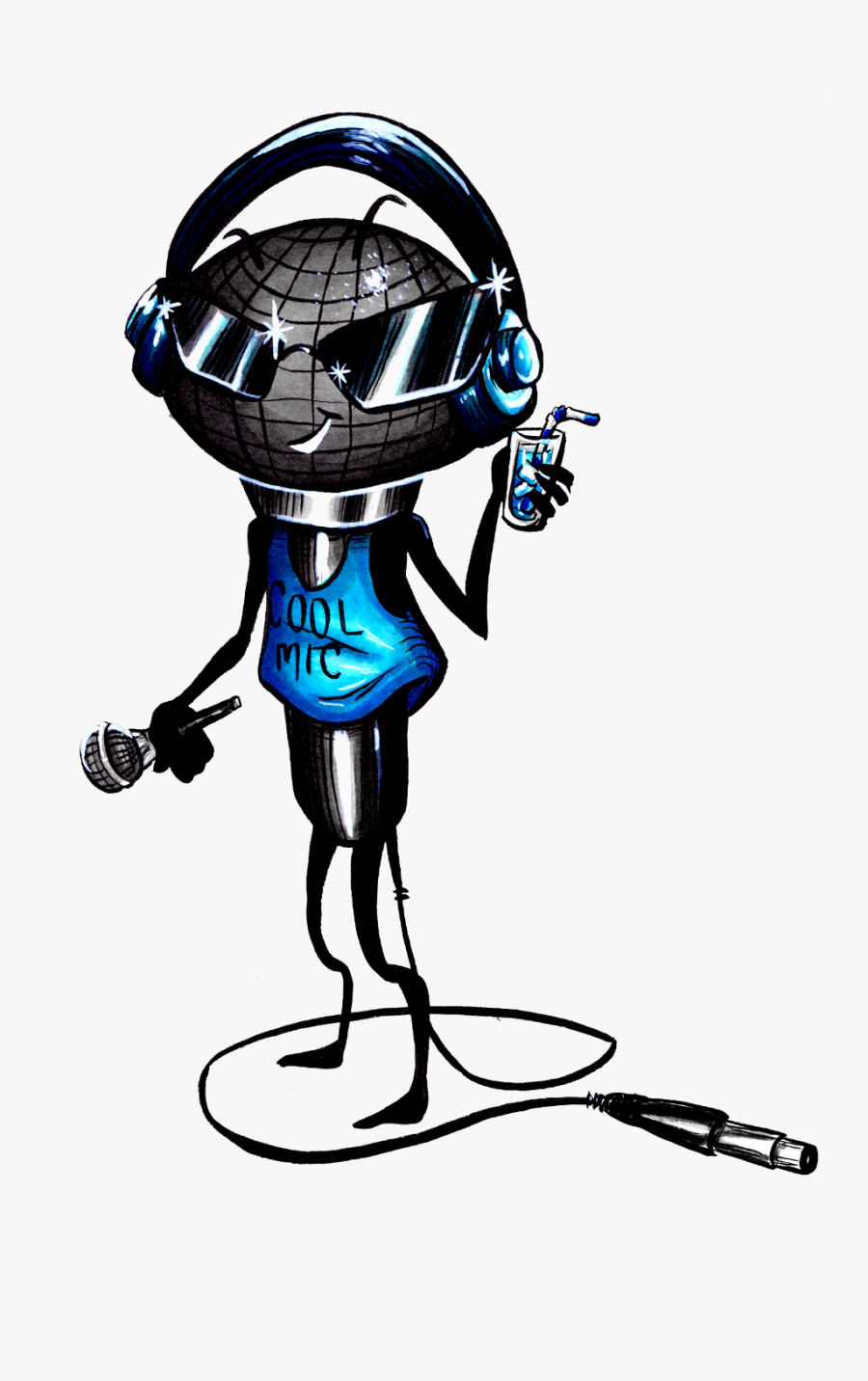Cool Mic, Transparent Clipart