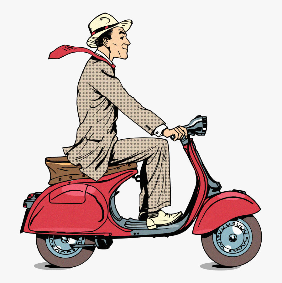 Bike - Vespa Png, Transparent Clipart