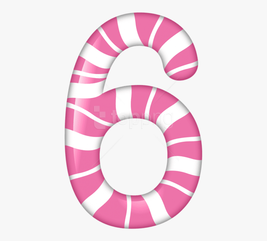 Free Png Download Number Six Candy Style Clipart Png - Candy Number Png, Transparent Clipart