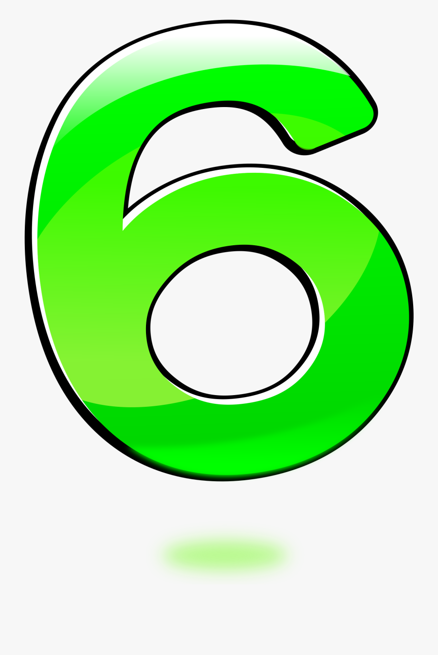 Number Clipart Six - صوره رقم 6, Transparent Clipart
